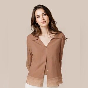 NWOT BFA Classics Pink Button-Up Blouse